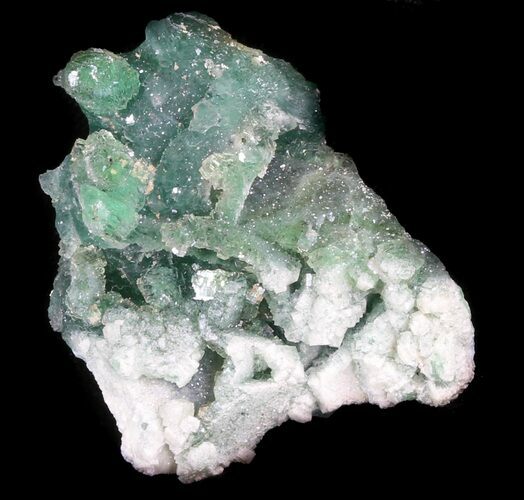 Green Fluorite & Druzy Quartz - Colorado #33367